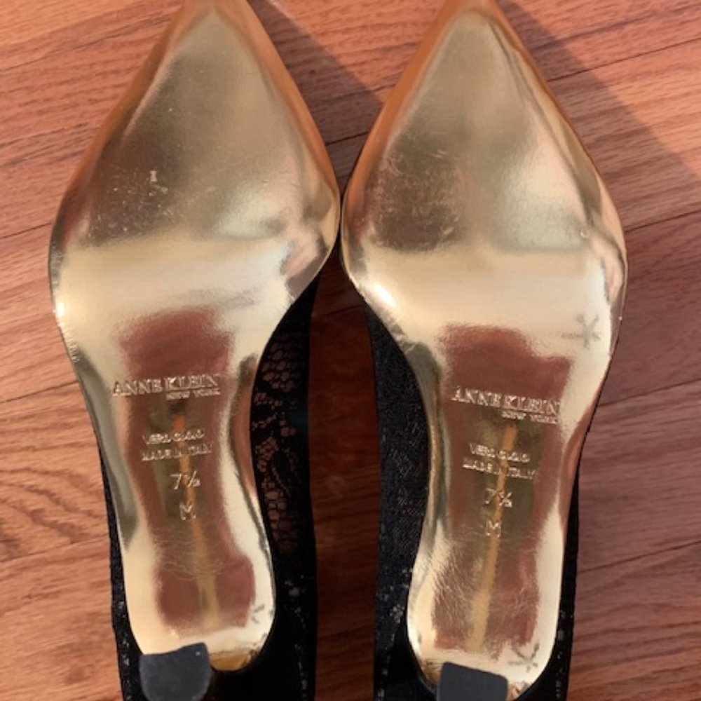Anne Klein Lace Heel - Black - BNWT - Picture 7 of 10